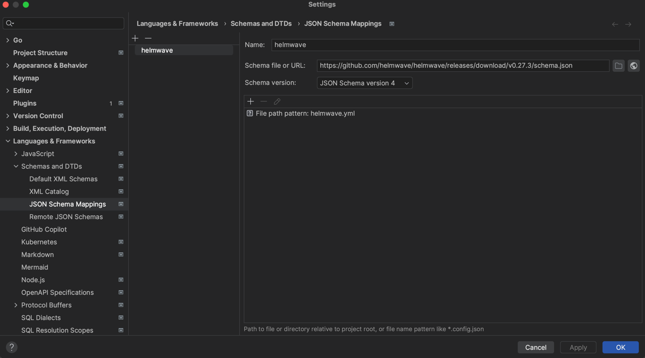 How to update JSONSchema in IntelliJ IDEA